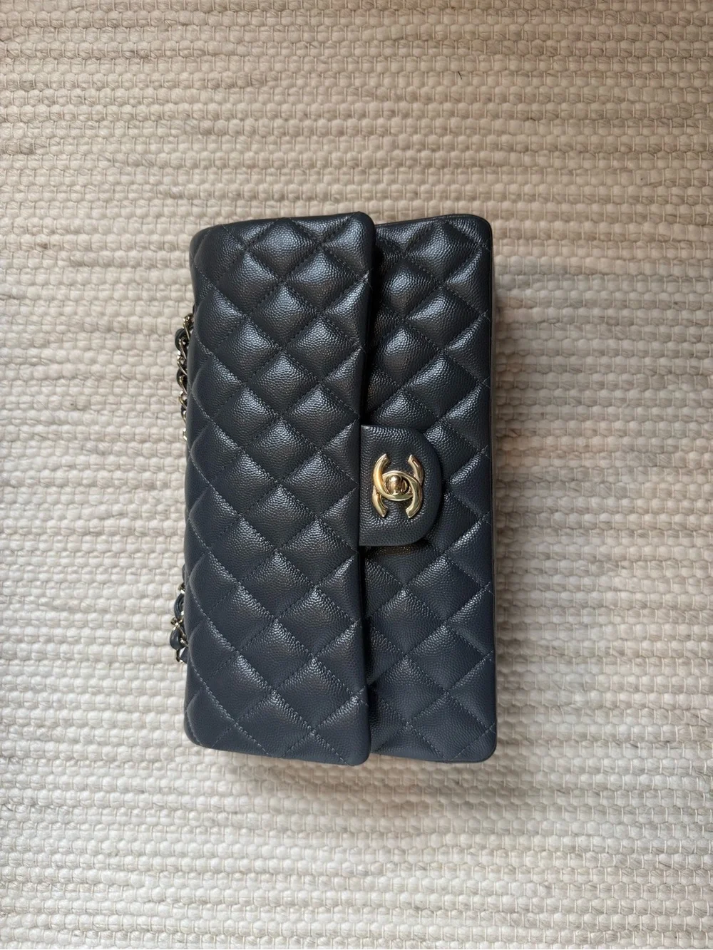 Chanel Classic Flap Dark Grey, GHW